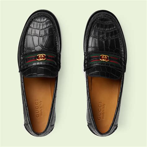 gucci crocodile loafers for men